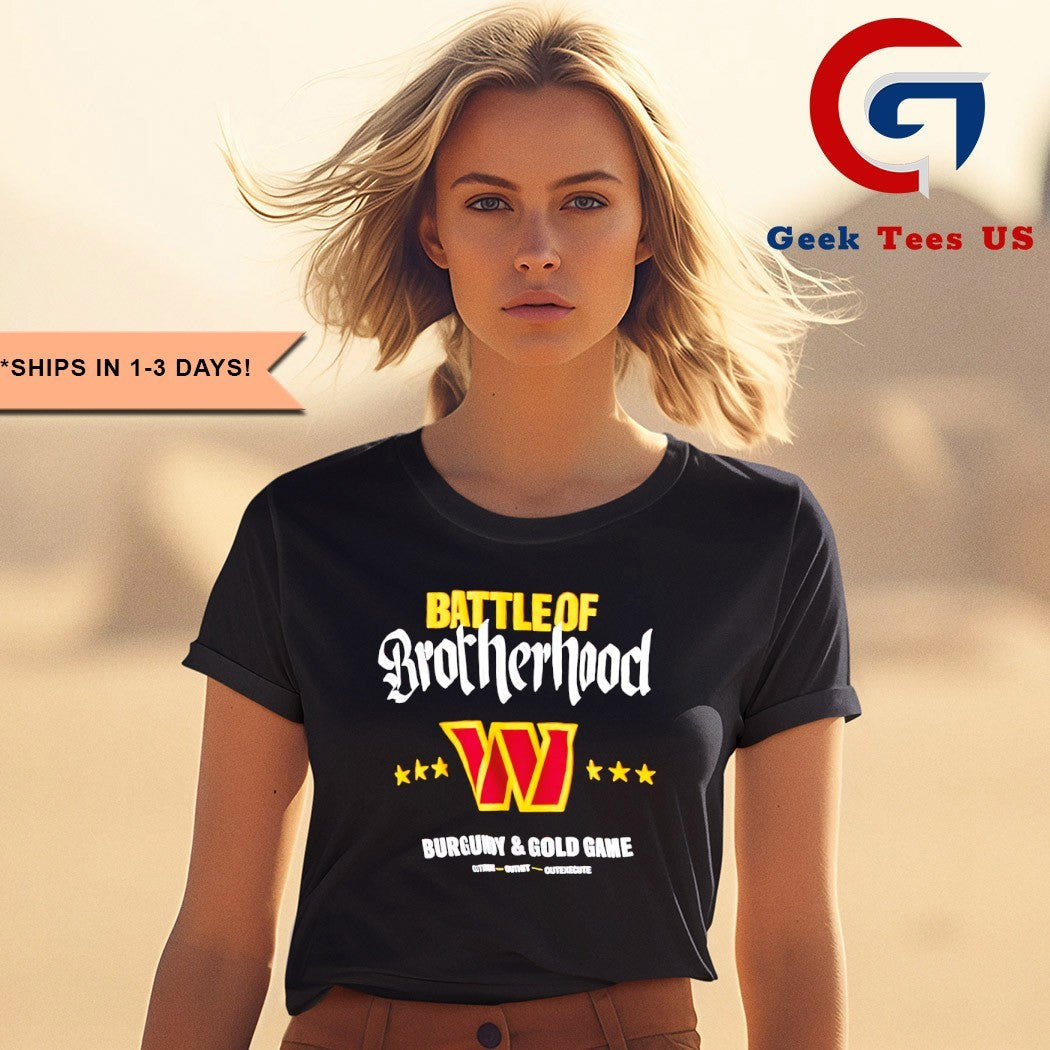Battle of Brotherhood Washington Commanders Burgundy and Gold Game shirt