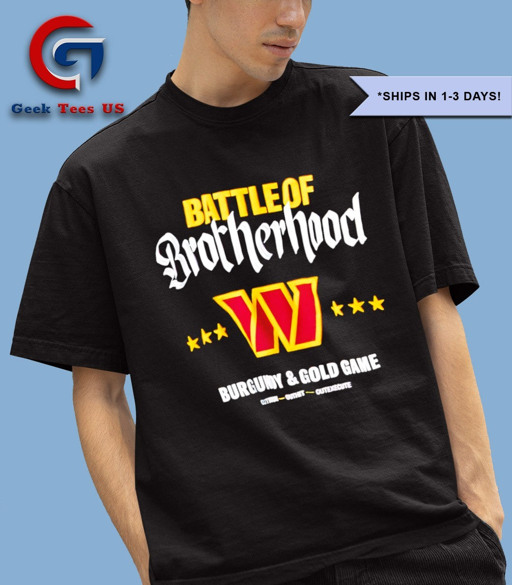 Battle of Brotherhood Washington Commanders Burgundy and Gold Game shirt