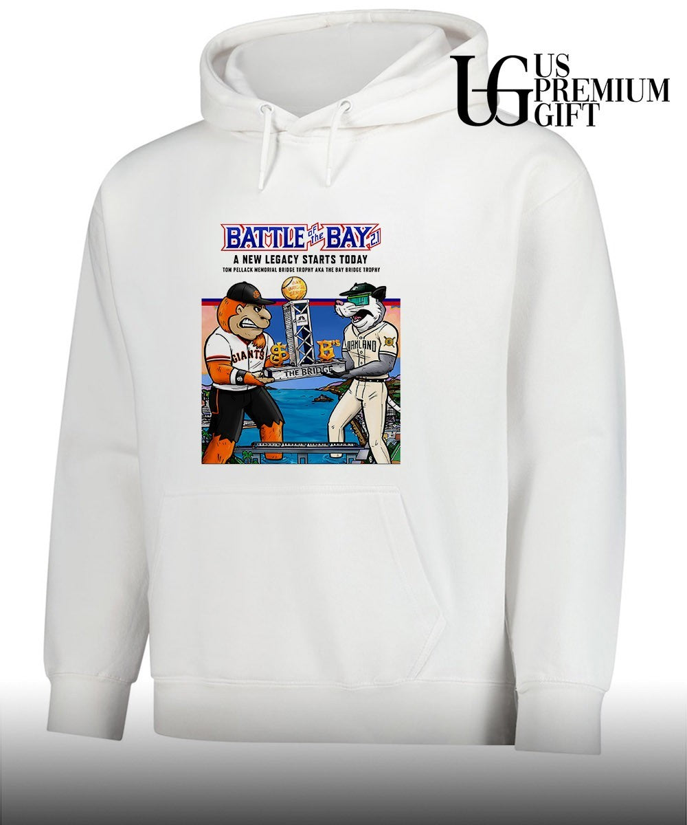 Battle of the Bay San Francisco Giants vs Oakland Athletics baseball mascot shirt