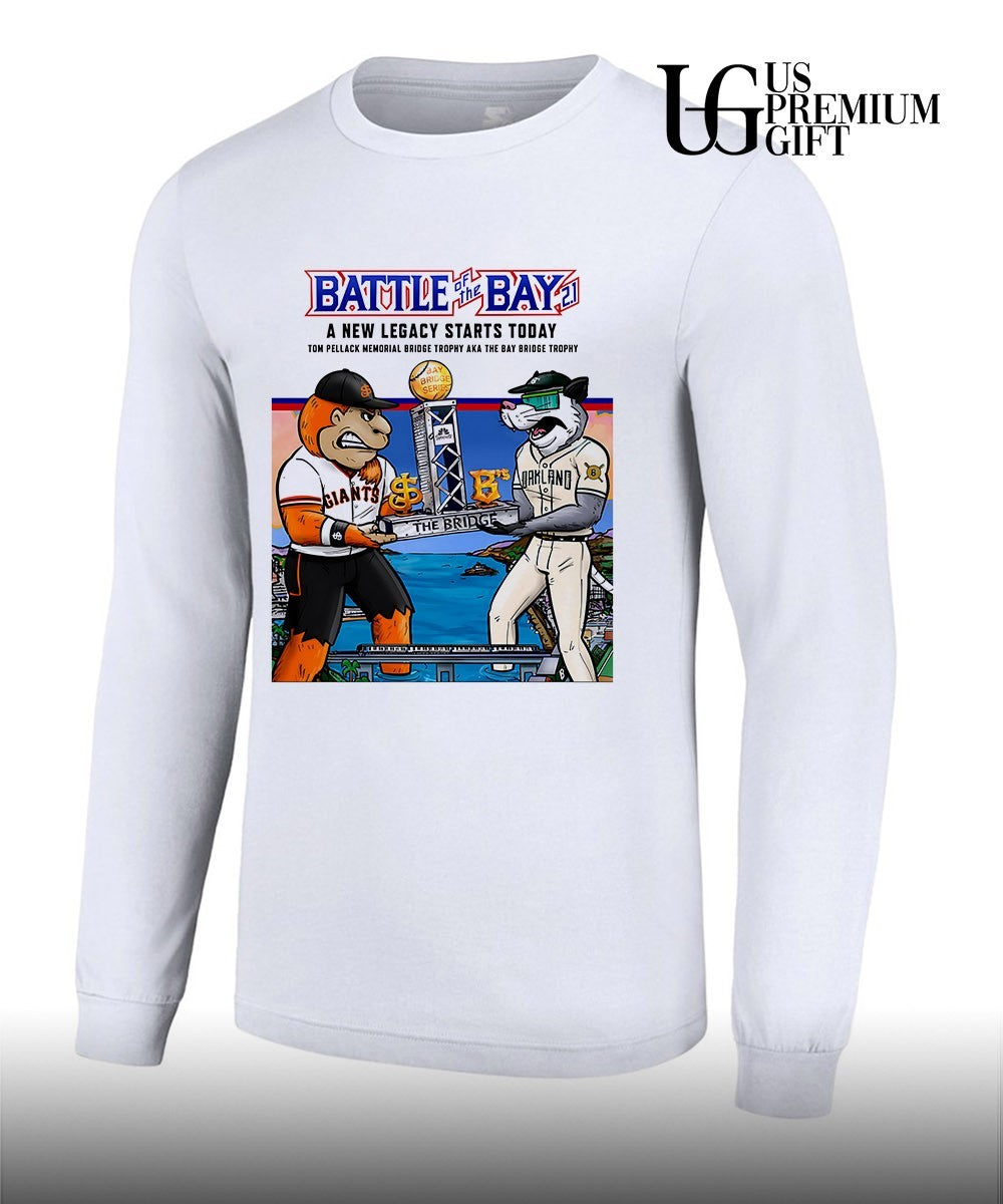 Battle of the Bay San Francisco Giants vs Oakland Athletics baseball mascot shirt