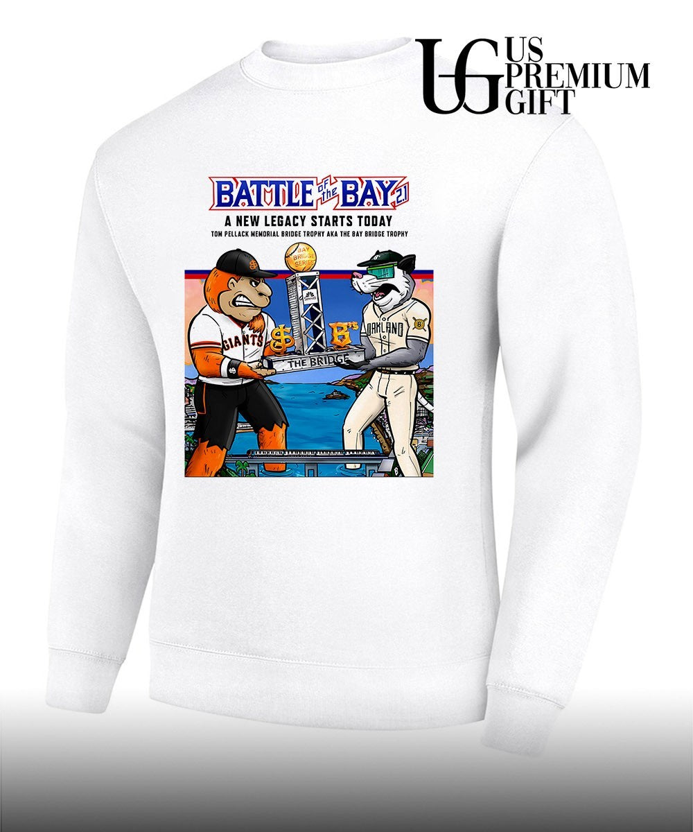 Battle of the Bay San Francisco Giants vs Oakland Athletics baseball mascot shirt