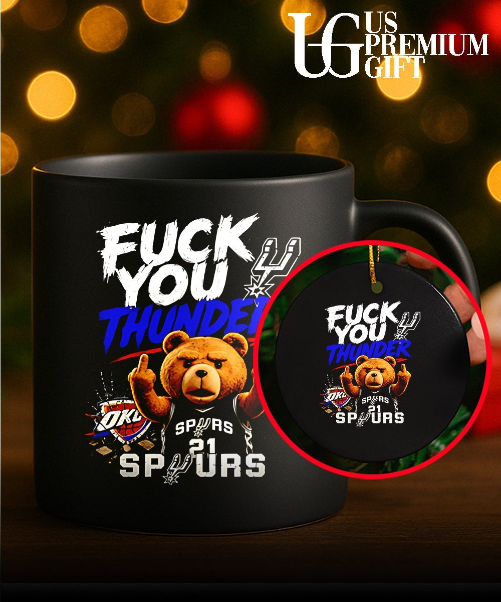 Bear San Antonio Spurs fuck you Thunder NBA shirt