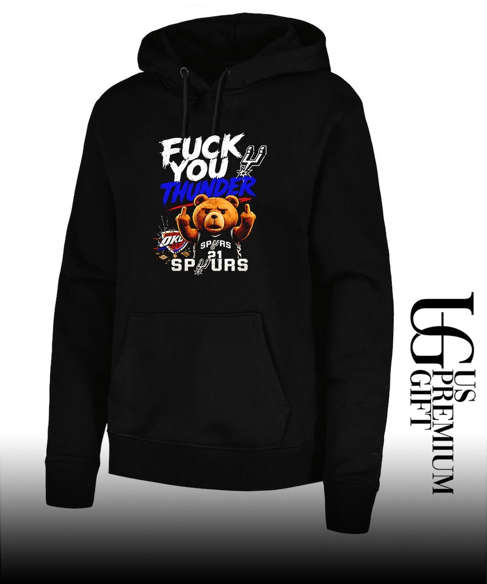 Bear San Antonio Spurs fuck you Thunder NBA shirt