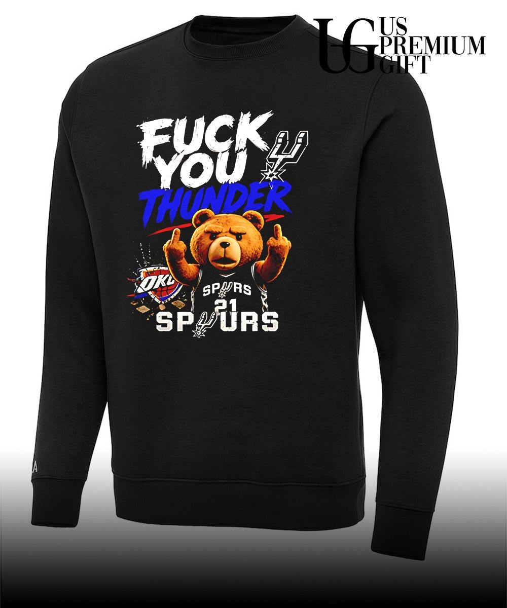 Bear San Antonio Spurs fuck you Thunder NBA shirt