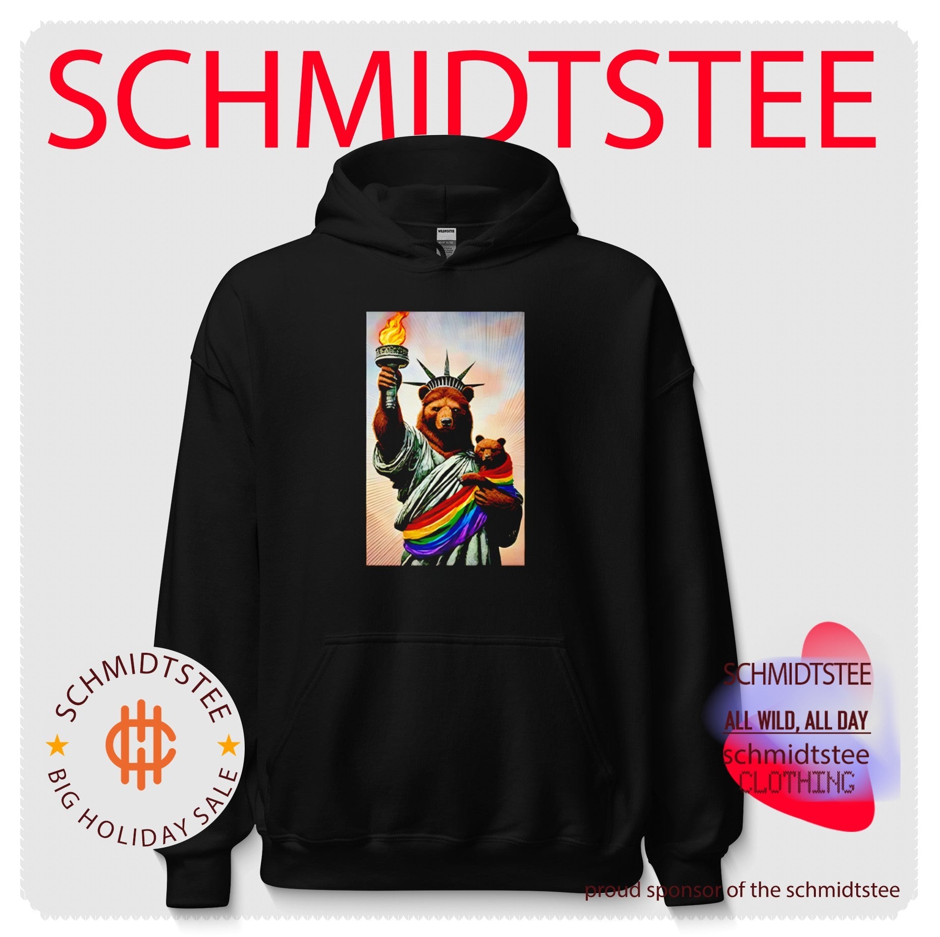Bear Statue Of Liberty Pride shirt