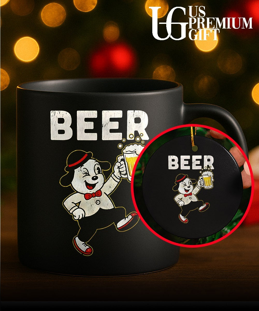Beer mascot retro vintage graphic shirt