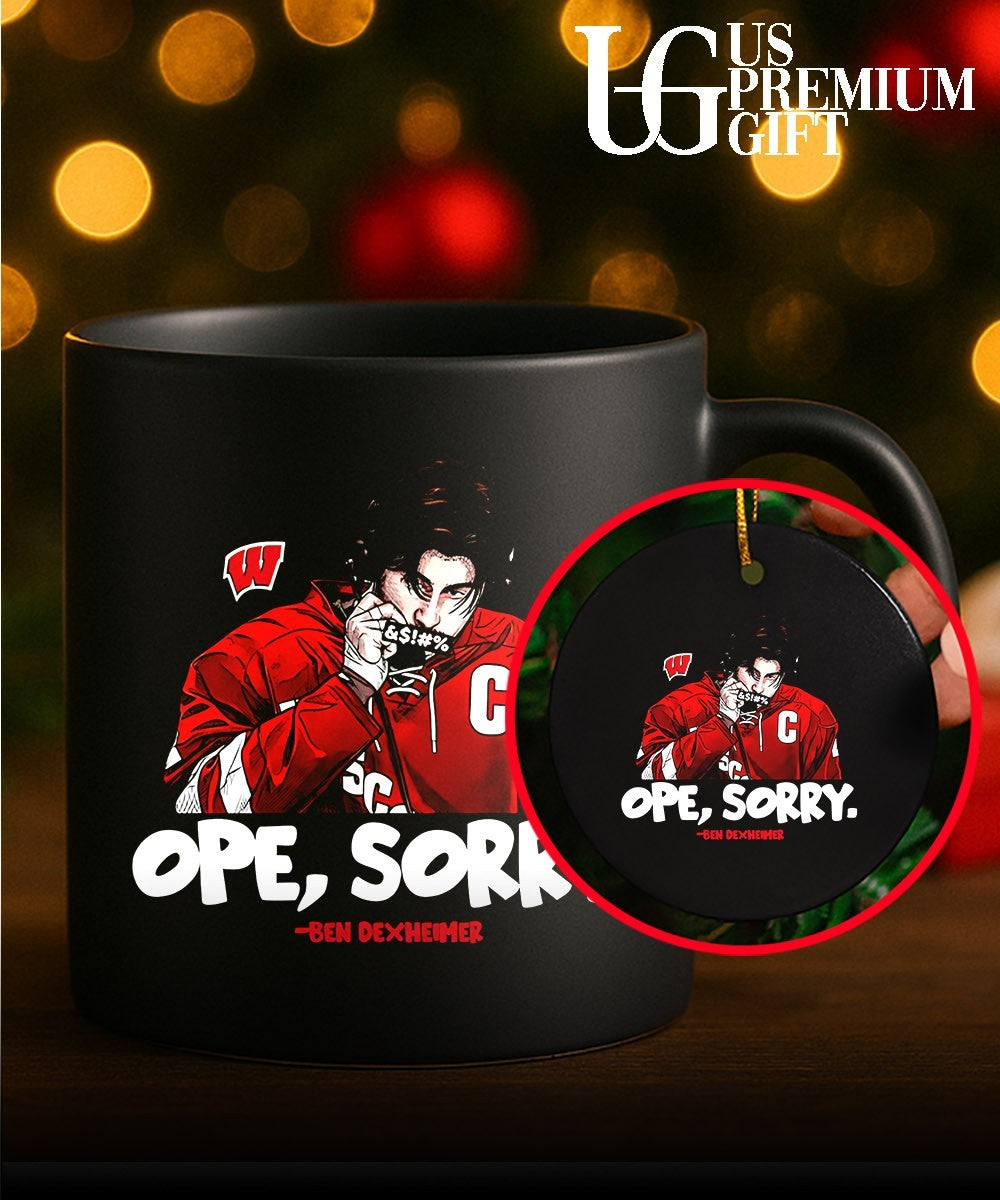 Ben Dexheimer Wisconsin Badgers Ope Sorry censored hockey shirt