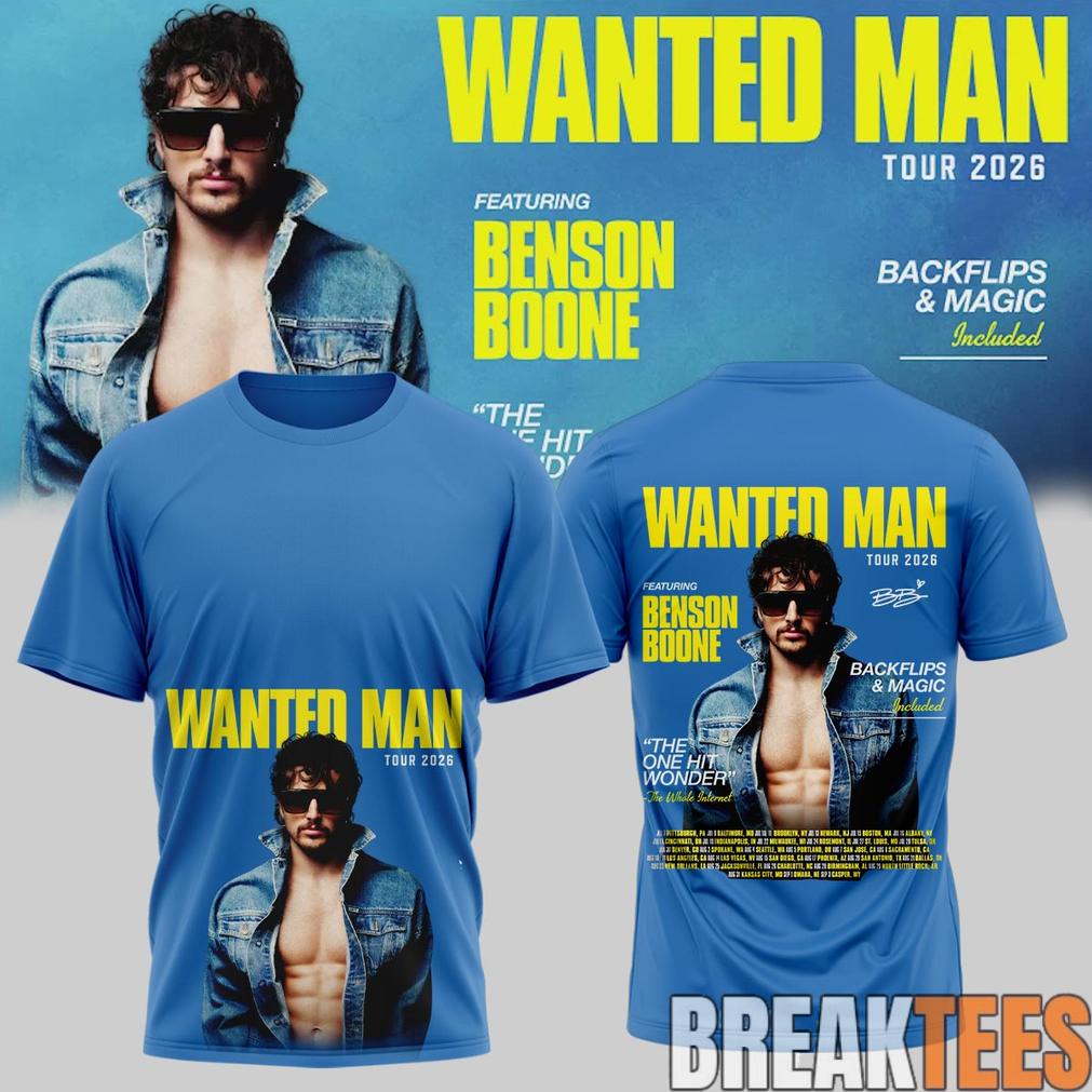 Benson Boone Wanted Man signed 3D Shirt