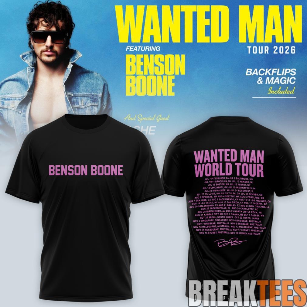Benson Boone Wanted Man signed 3D Shirt