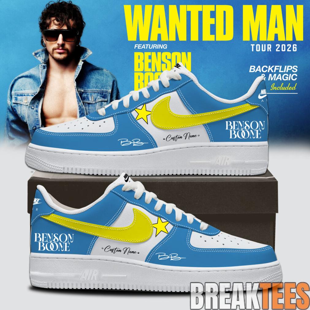 Benson Boone Wanted Man signed AF1 Shoes