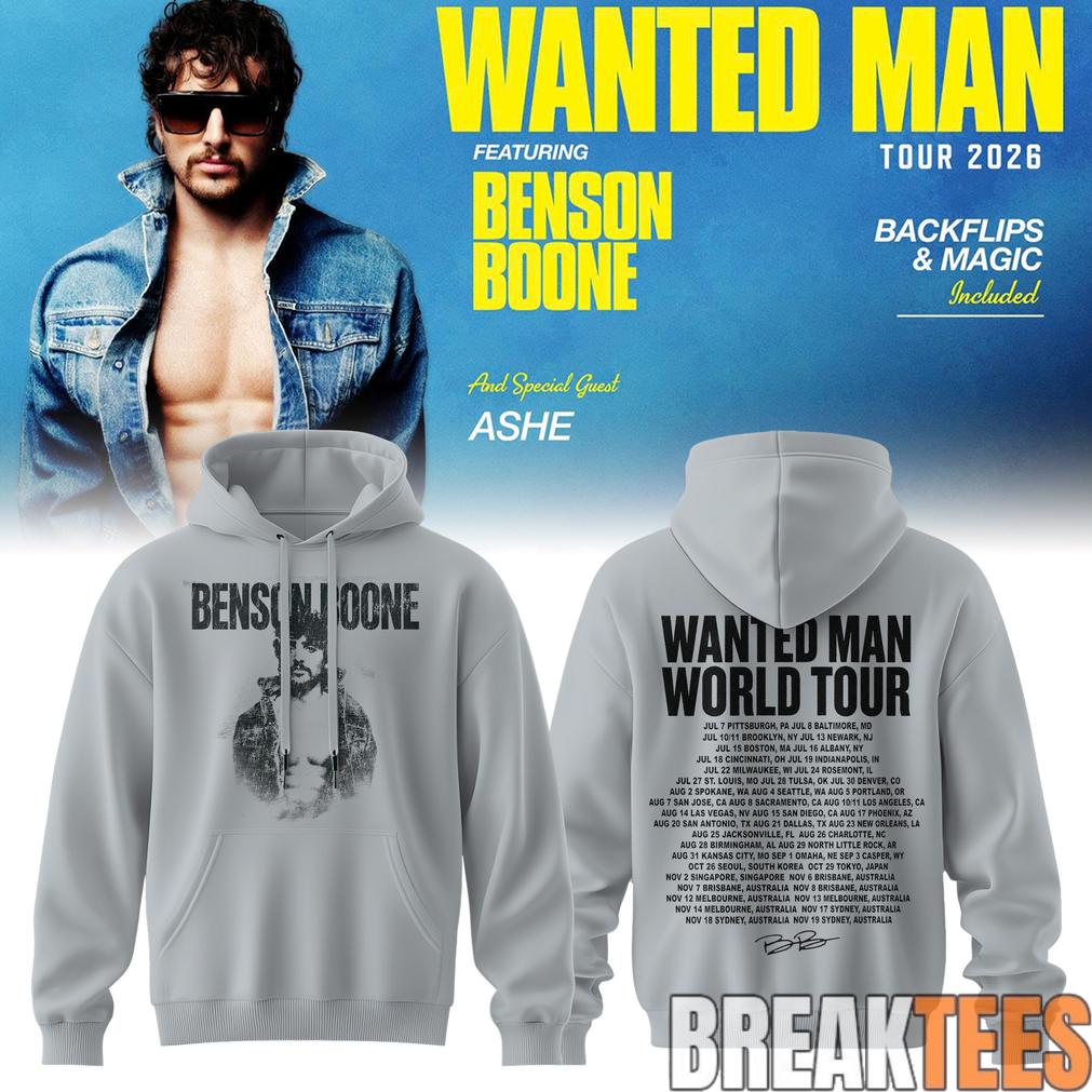 Benson Boone Wanted Man signed Hoodie