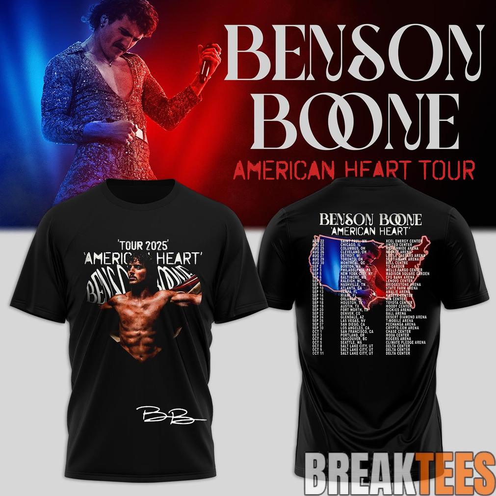 Benson Boone’s American Heart World Tour Shirt