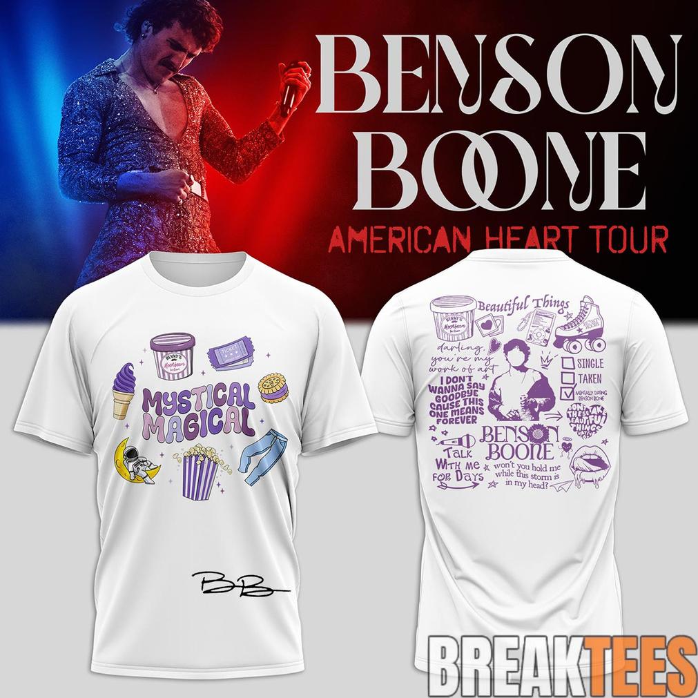Benson Boone’s American Heart World Tour Shirt