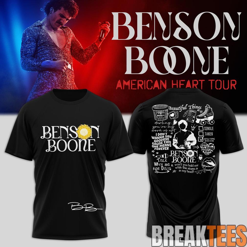 Benson Boone’s American Heart World Tour Shirt