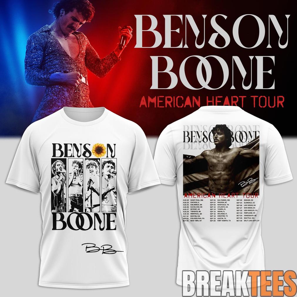Benson Boone’s American Heart World Tour Shirt