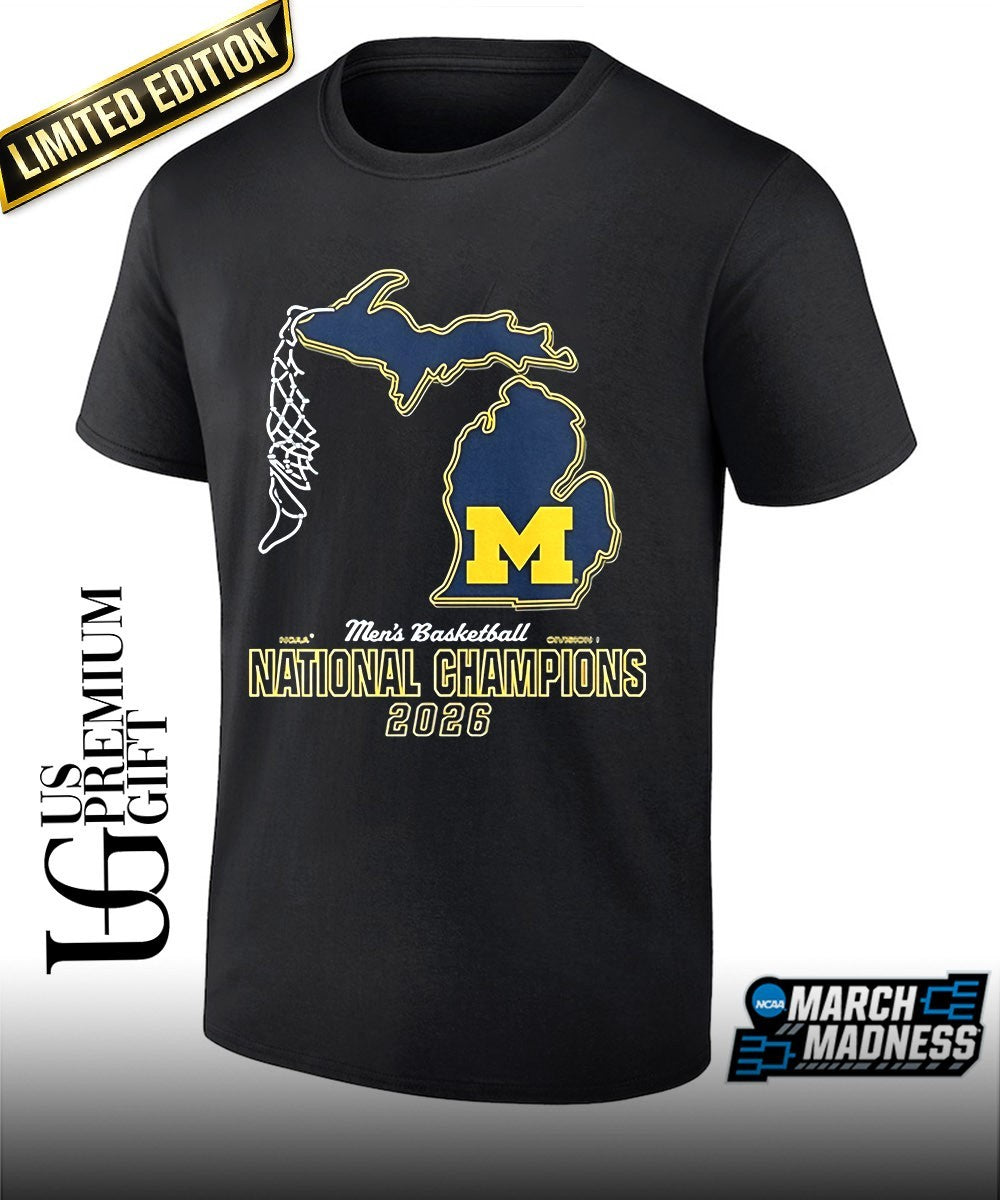 Michigan Wolverines 2026 Men’s Basketball National Champions net shirt