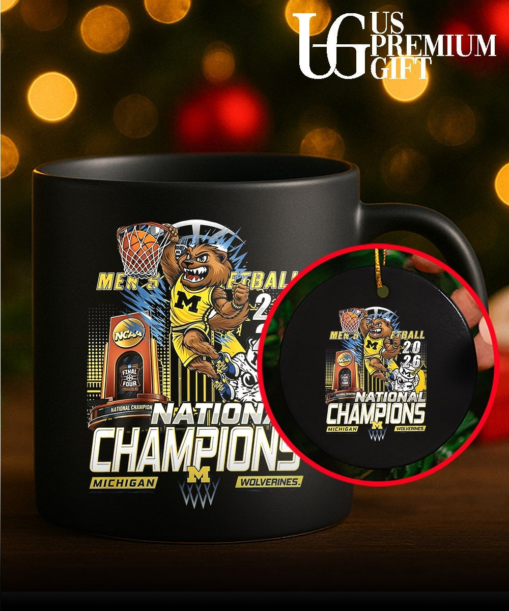 Biff Michigan Wolverines 2026 NCAA Men’s Basketball National Champions mascot shirt
