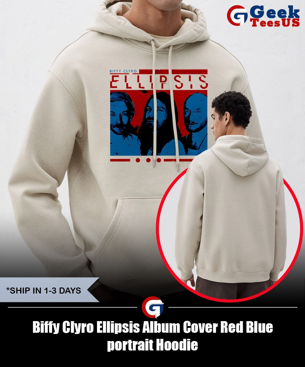Biffy Clyro Ellipsis Album Cover Red Blue portrait shirt