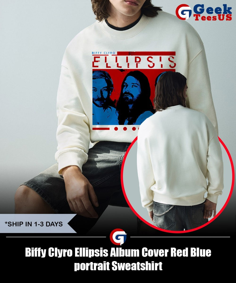Biffy Clyro Ellipsis Album Cover Red Blue portrait shirt