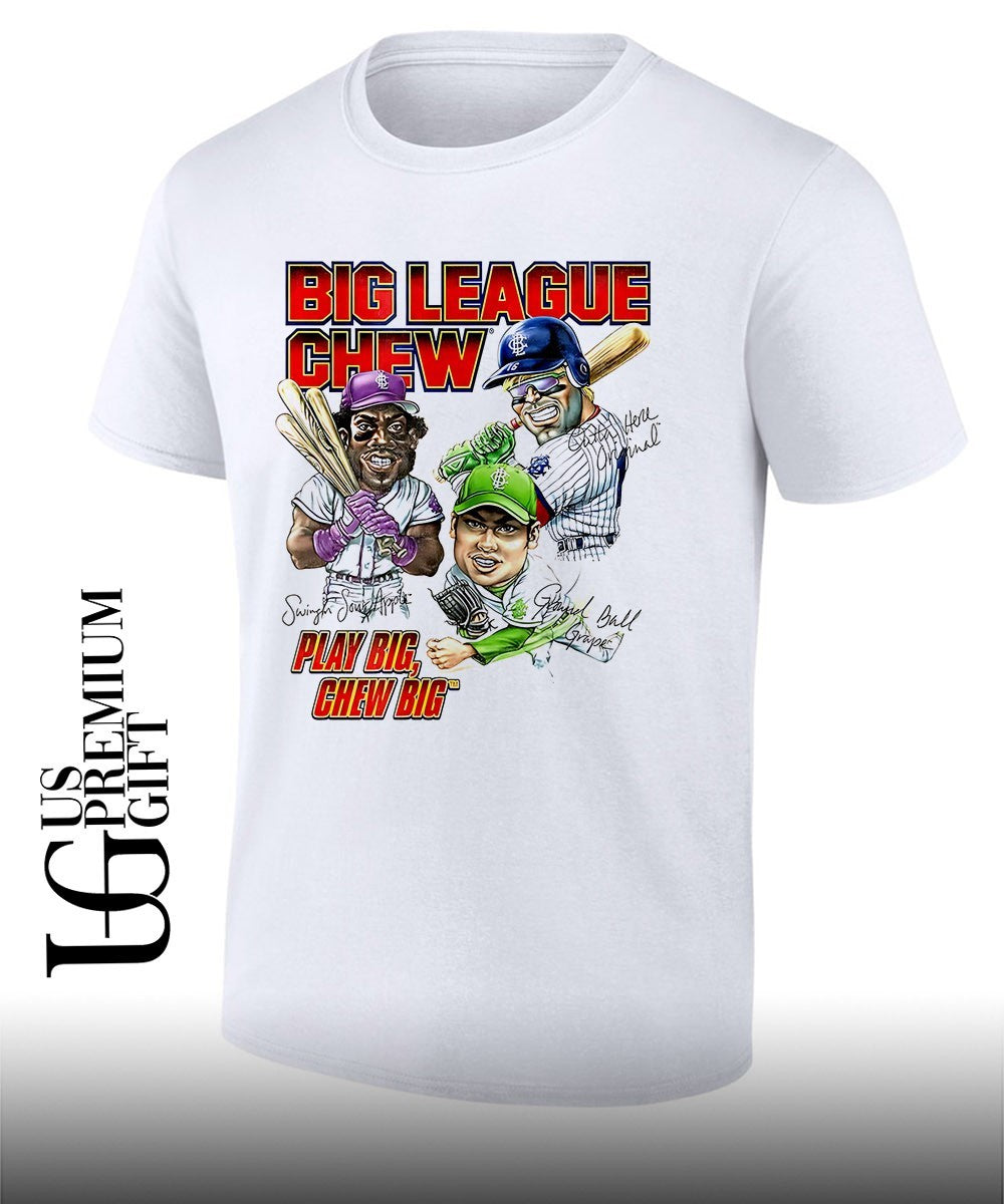Big League Chew Play Big Chew Big Baseball Gum signature shirt
