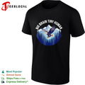 Big brain tiny human bald eagle mountains shirt