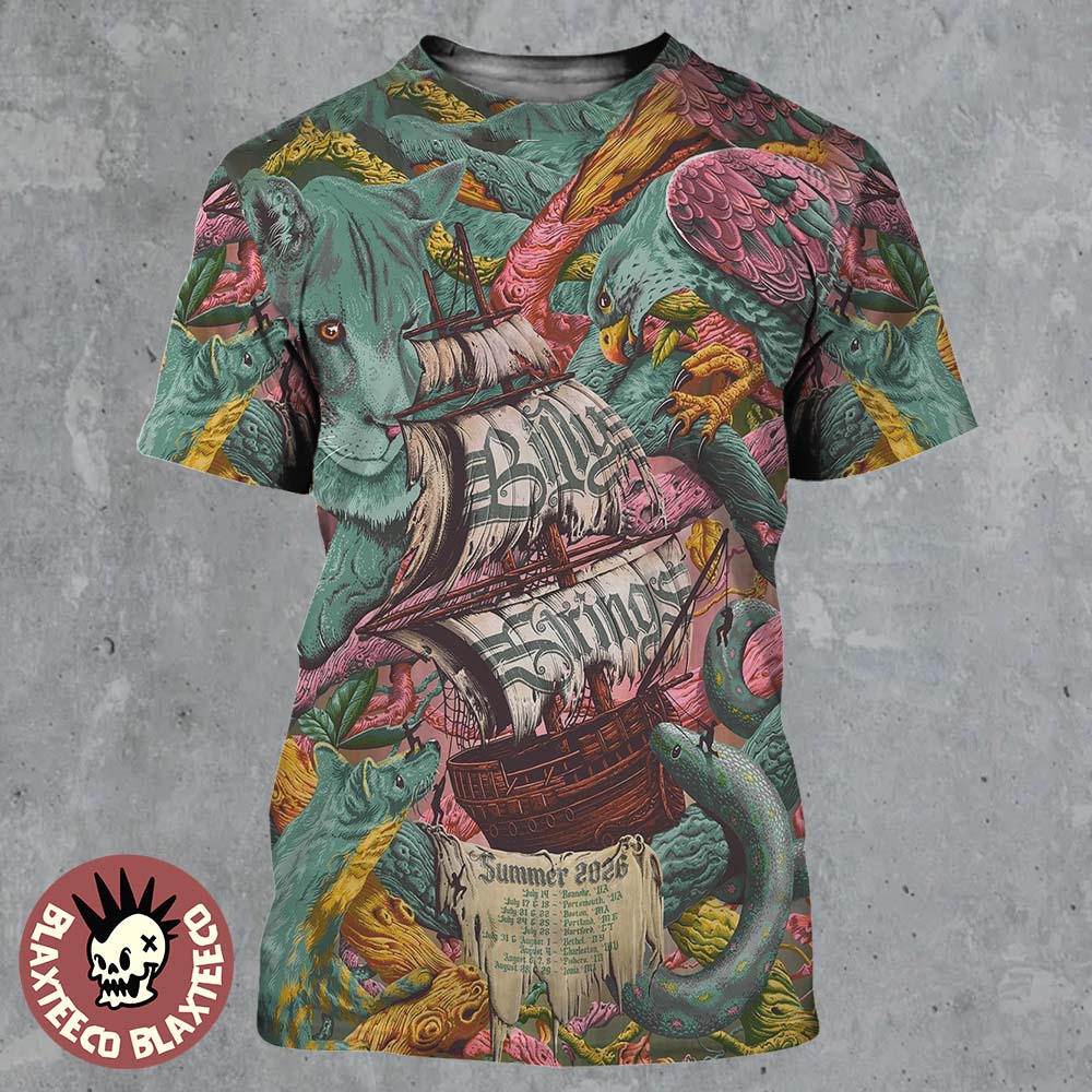 Billy Strings Summer 2026 Tour North America Poster Art By Neal Williams All Over Print Shirt