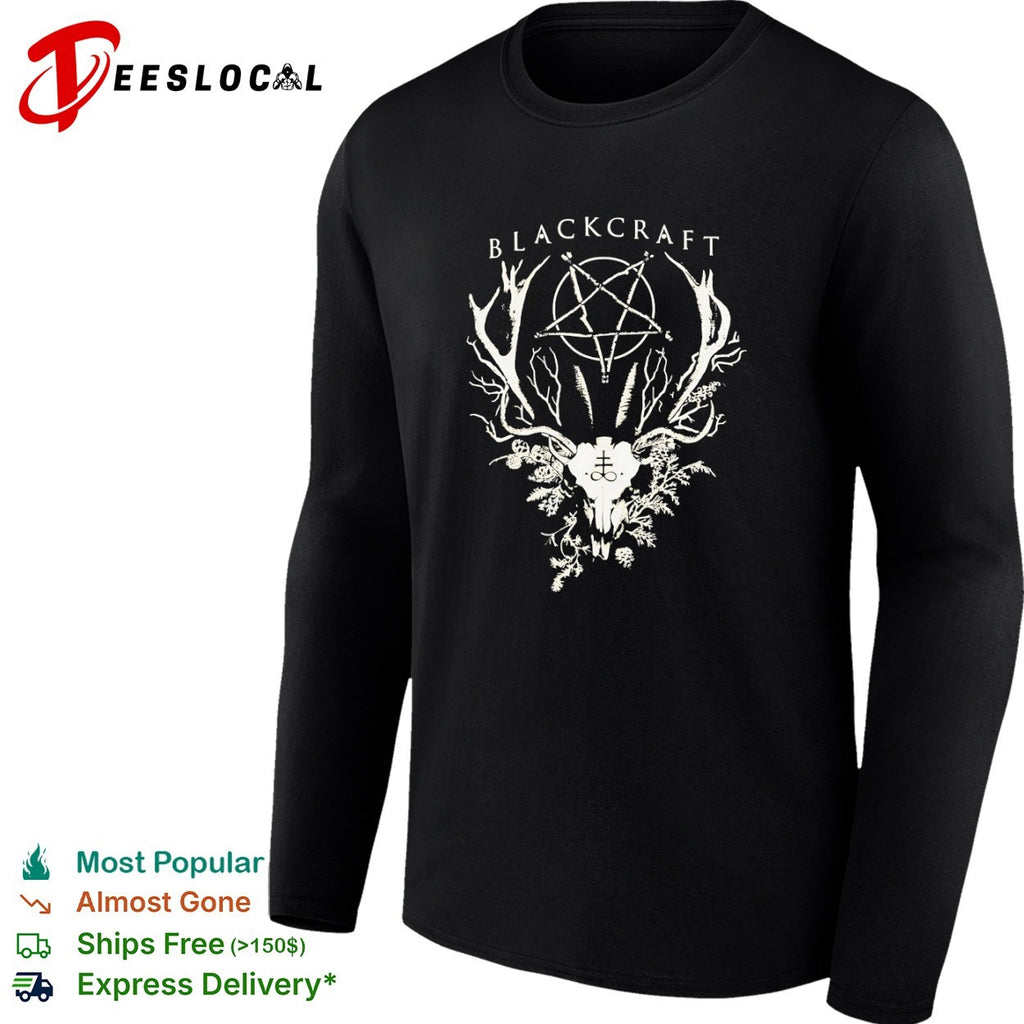 Blackcraft Pentagram Deer Skull Occult shirt