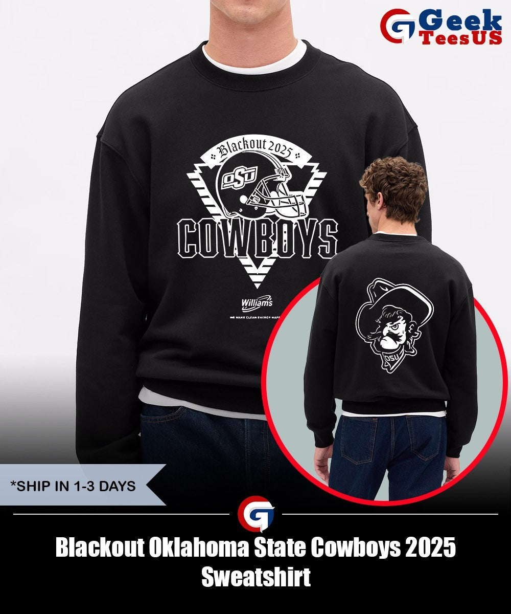 Blackout Oklahoma State Cowboys 2025 shirt