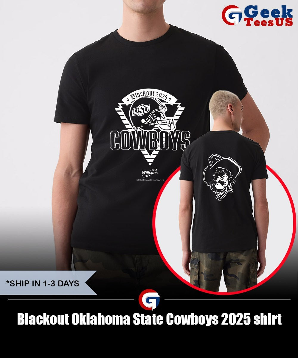 Blackout Oklahoma State Cowboys 2025 shirt