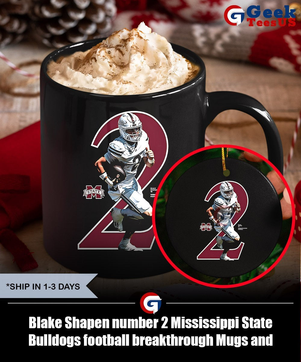 Blake Shapen number 2 Mississippi State Bulldogs football breakthrough shirt