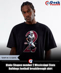 Blake Shapen number 2 Mississippi State Bulldogs football breakthrough shirt