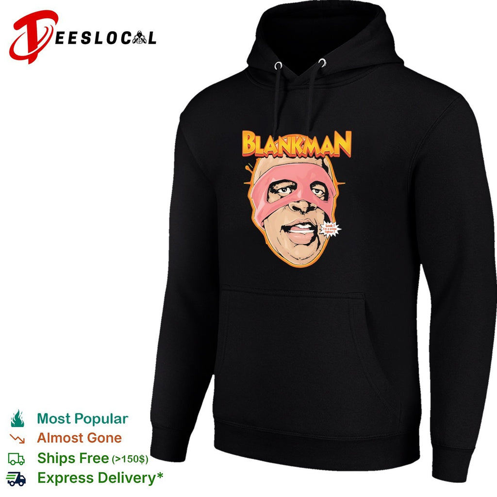 Blankman Crime Fighter face wearing mask look im a crime fighter parody shirt