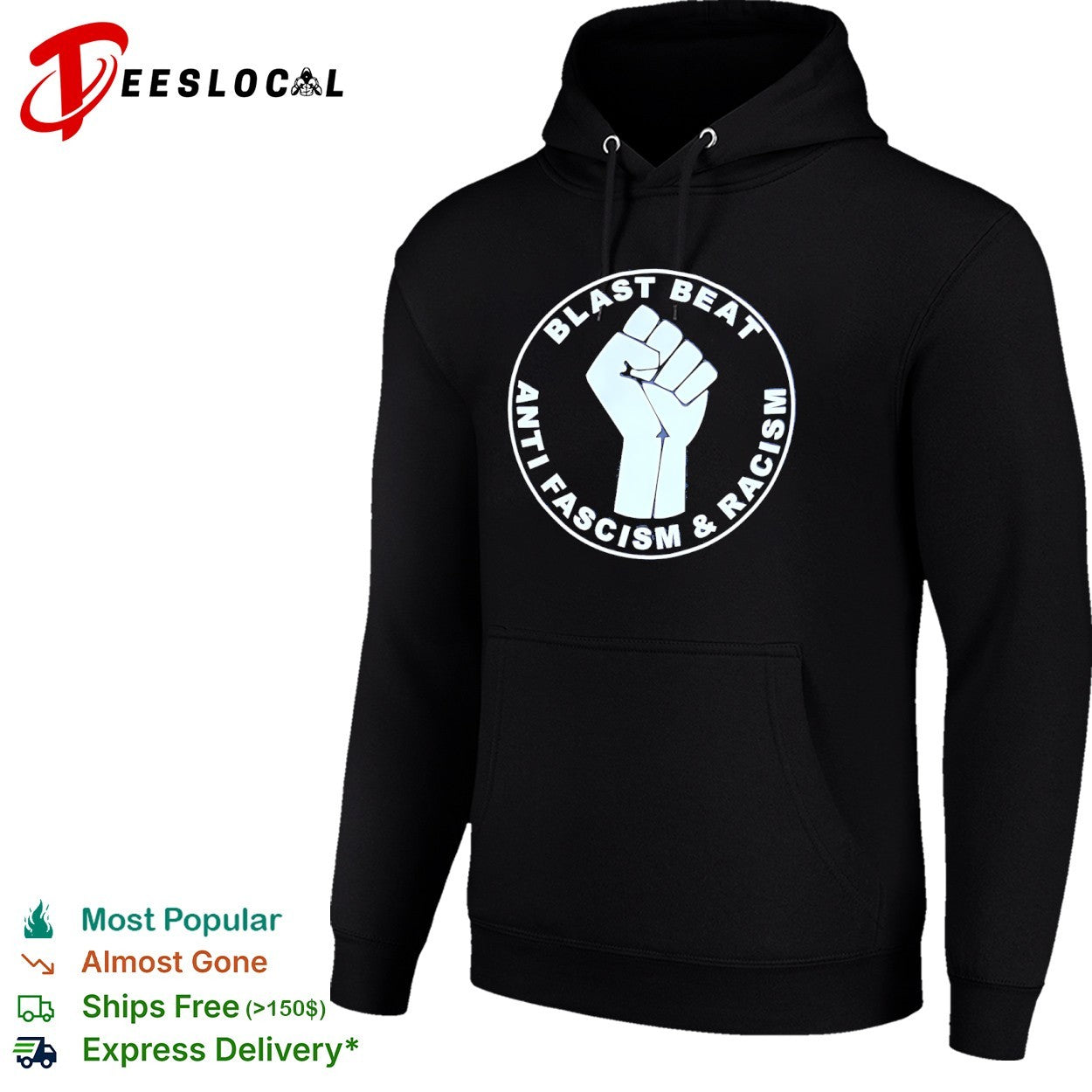 Blast Beat Anti Fascism and Racism Fist Symbol shirt