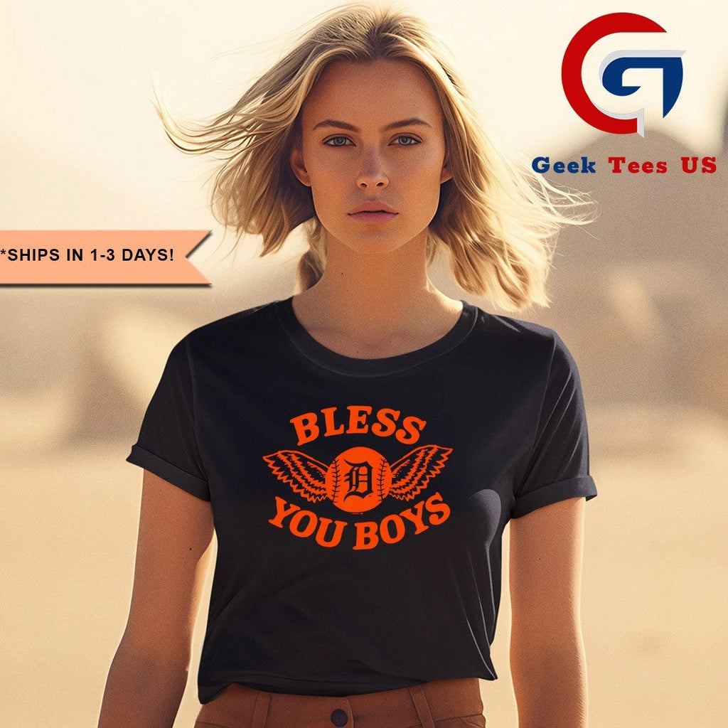 Bles you boys Detroit Tigers logo shirt