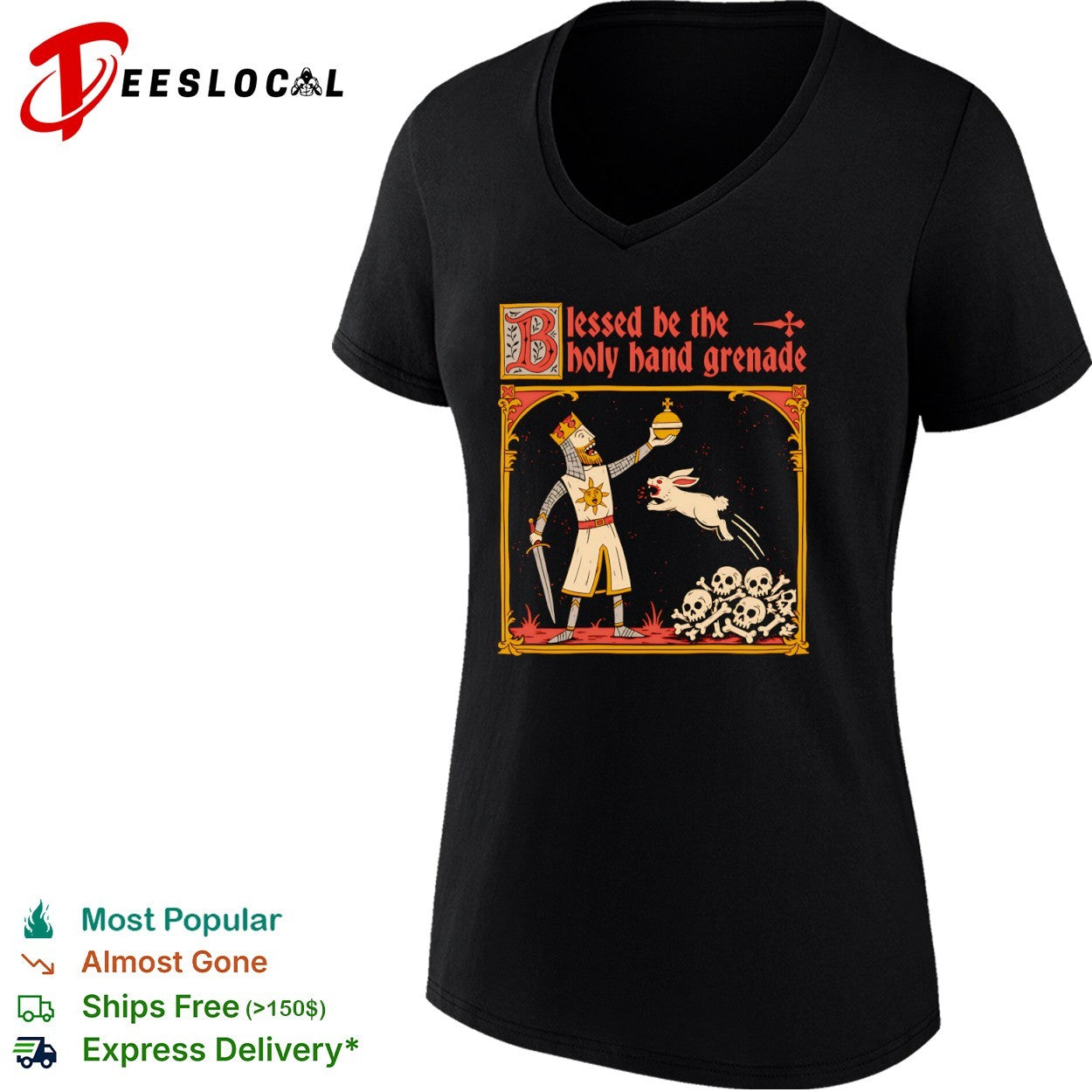 Blessed Be the Holy Hand Grenade Monty Python shirt