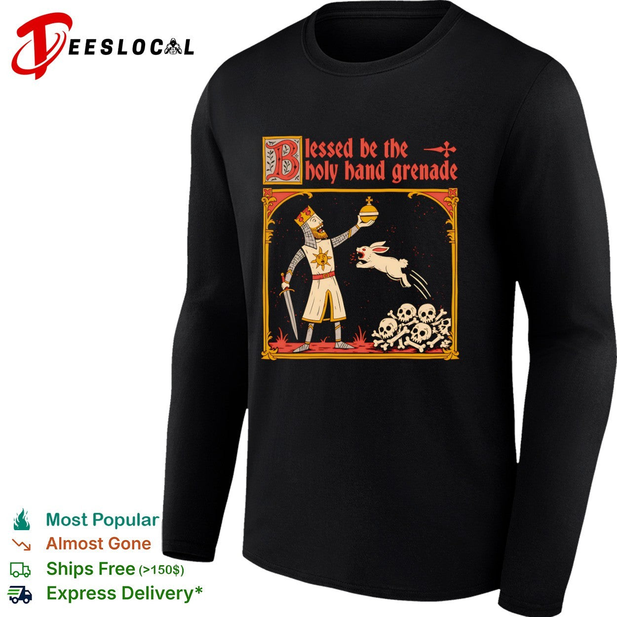 Blessed Be the Holy Hand Grenade Monty Python shirt