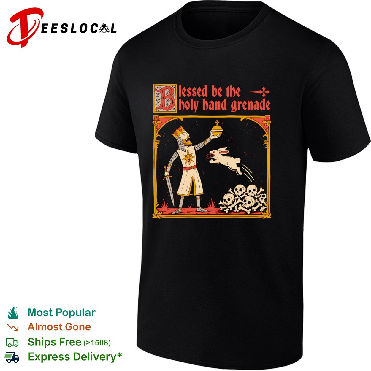 Blessed Be the Holy Hand Grenade Monty Python shirt