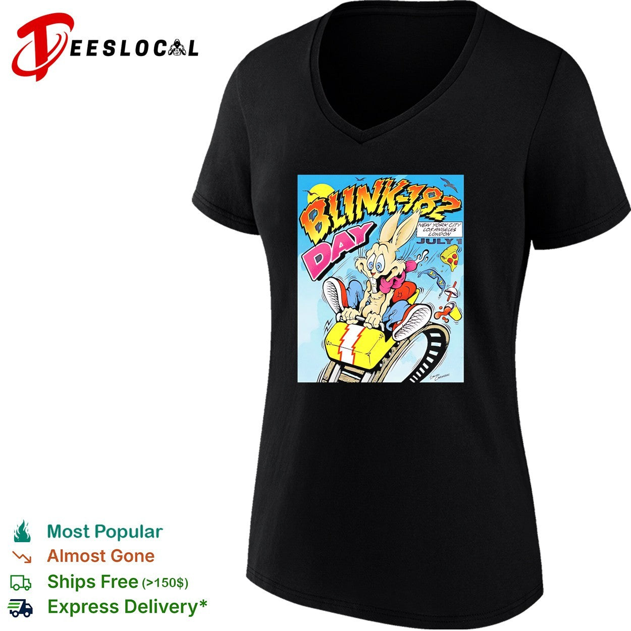 Blink 182 Day For New York City Los Angles And London On July 1 2026 shirt