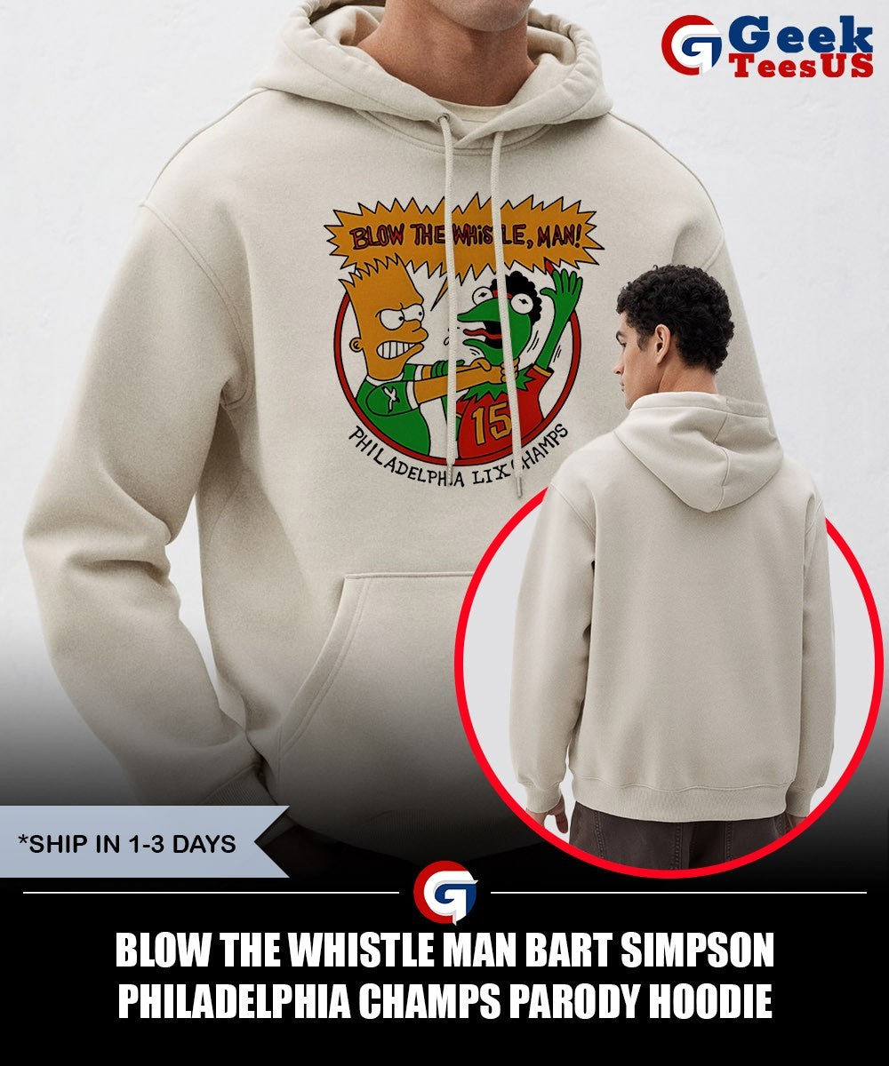 Blow The Whistle Man Bart Simpson Philadelphia Champs parody shirt