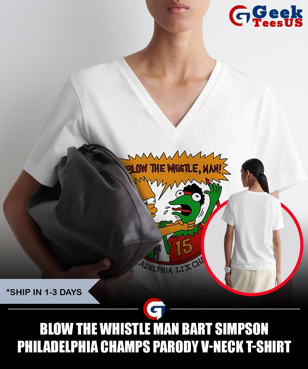 Blow The Whistle Man Bart Simpson Philadelphia Champs parody shirt