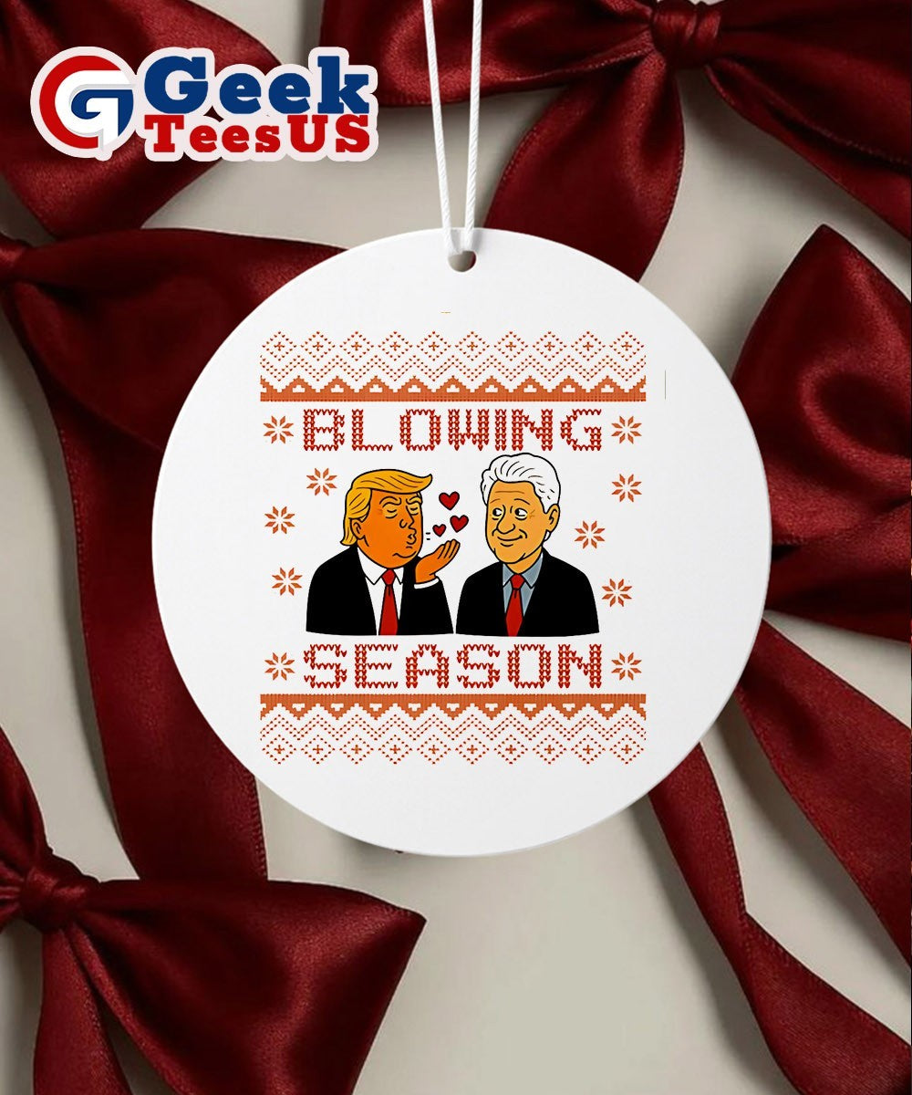 Blowing Season Trump Clinton ugly Christmas Ornament