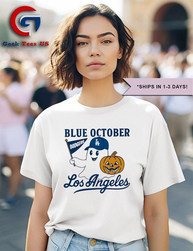 Blue October Ghost LA Dodgers World Series 2025 Halloween shirt