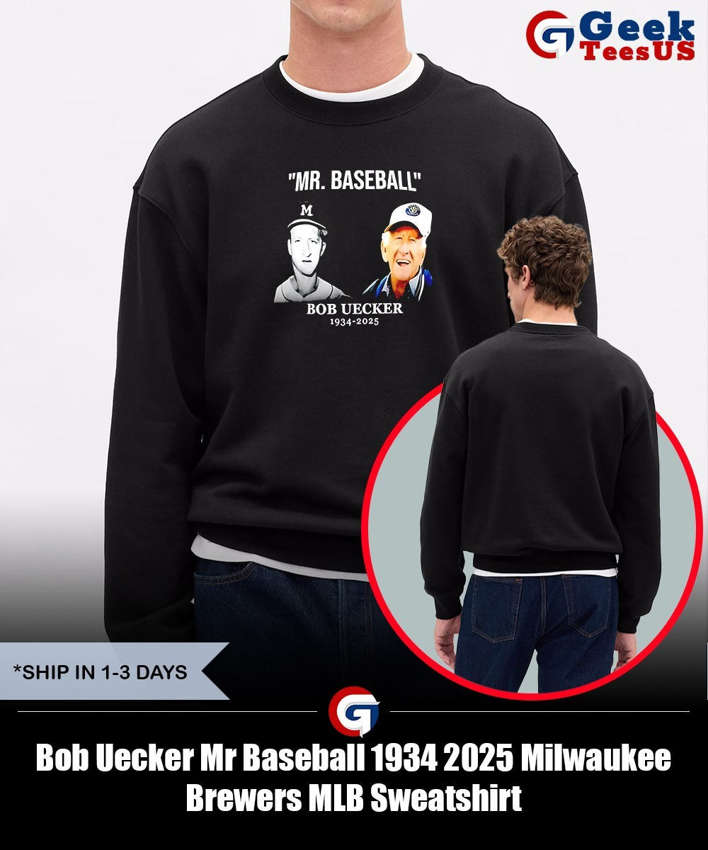 Bob Uecker Mr Baseball 1934 2025 Milwaukee Brewers MLB shirt