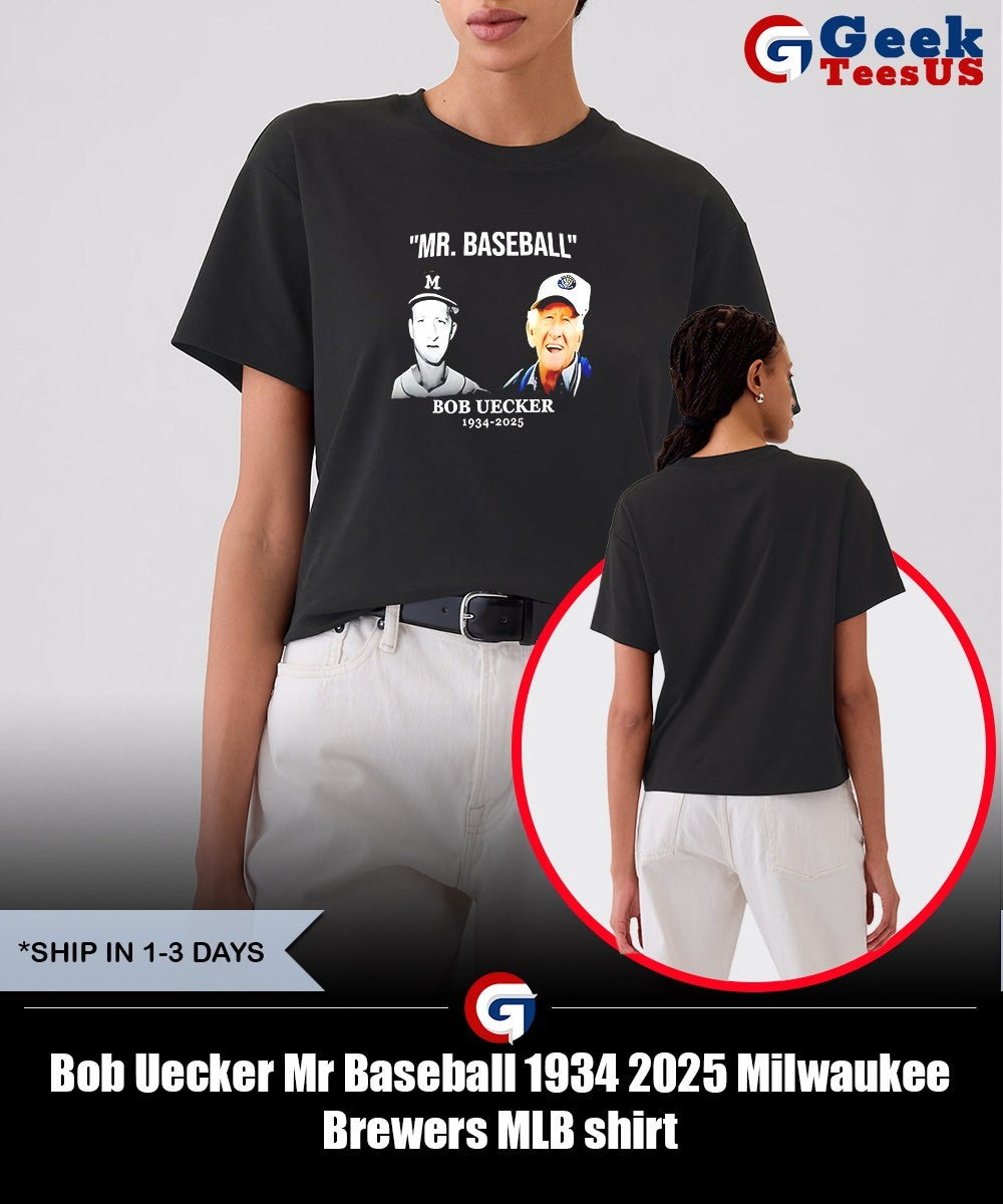 Bob Uecker Mr Baseball 1934 2025 Milwaukee Brewers MLB shirt