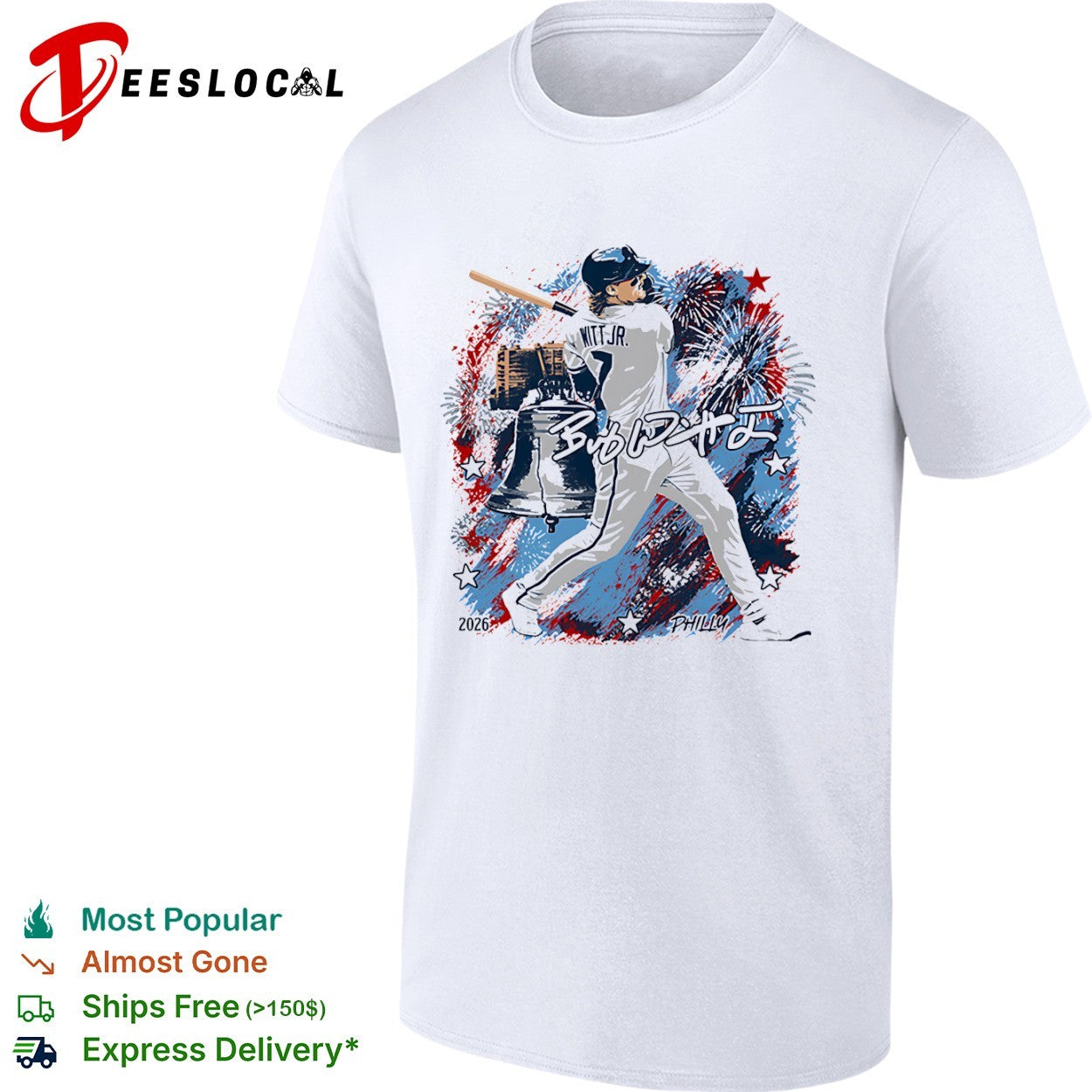 Bobby Witt Jr 2026 Philly Signature Kansas City Royals baseball shirt