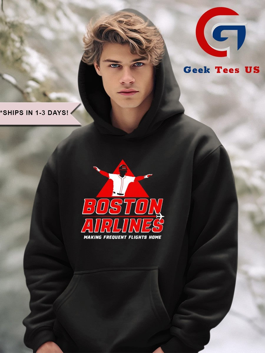 Boston Airlines Baseball making frequent flights home shirt