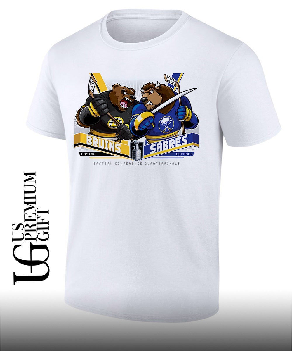 Boston Bruins vs Buffalo Sabres NHL Stanley Cup 2026 mascot shirt