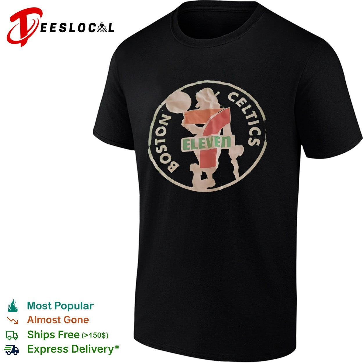 Boston Celtics 7-Eleven Logo Mashup Basketball shirt