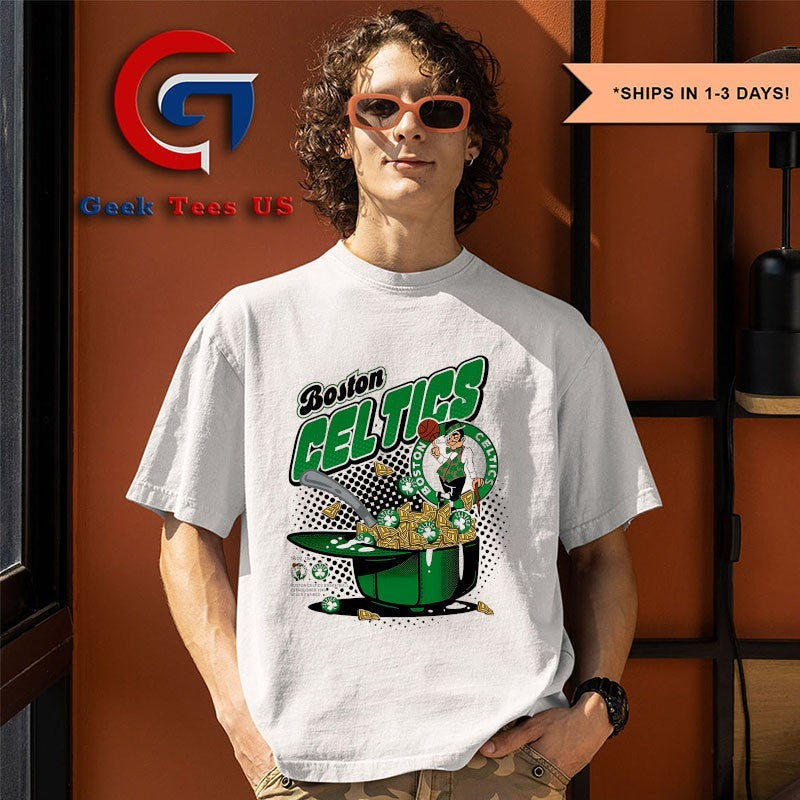 Boston Celtics Cereal Bowl NBA 2025 graphic shirt