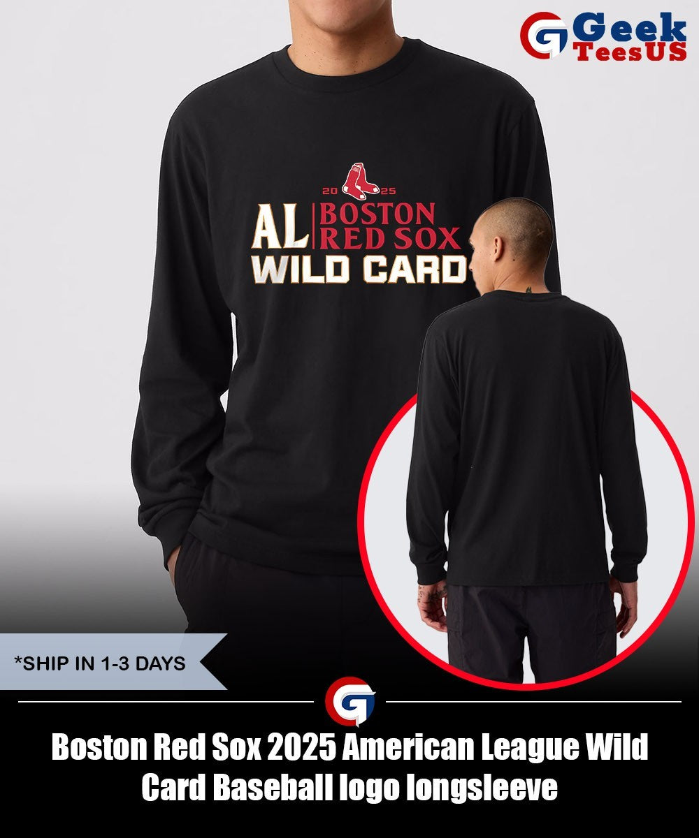 Boston Red Sox 2025 American League Wild Card Baseball logo shirt